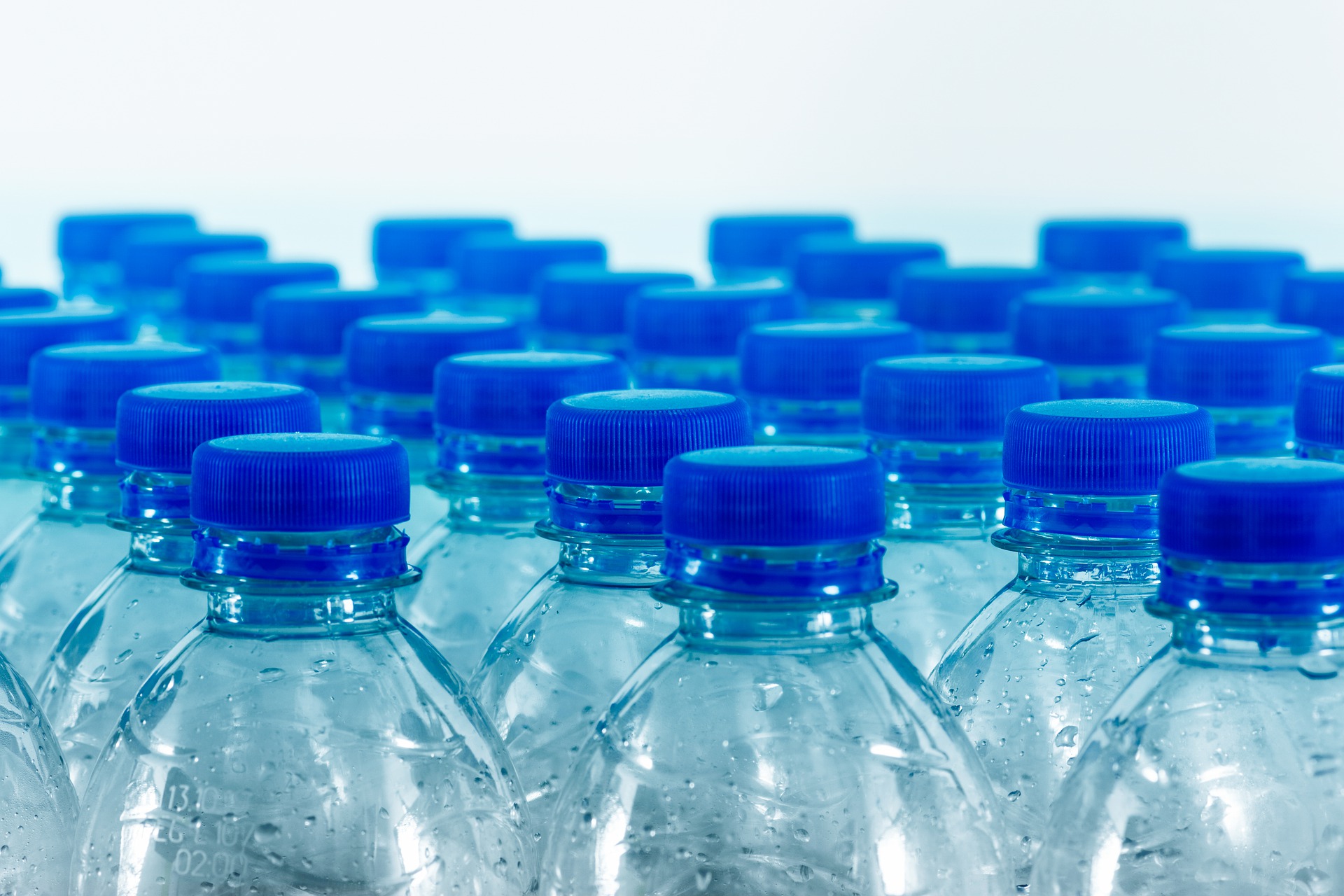 HDPE water bottles