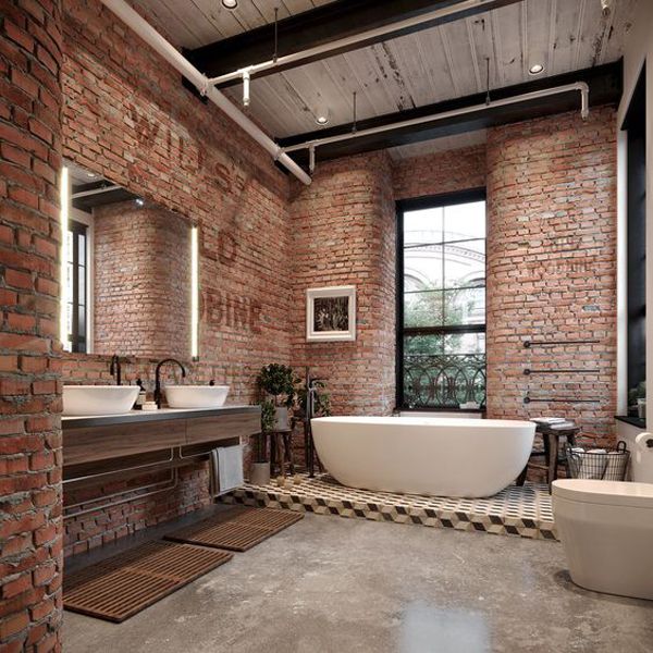  Using Brick Bathroom Ceiling