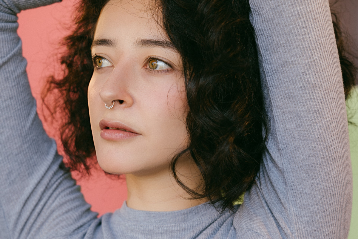 Septum piercing on girl.