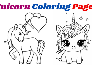 Simple Unicorn Coloring Pages