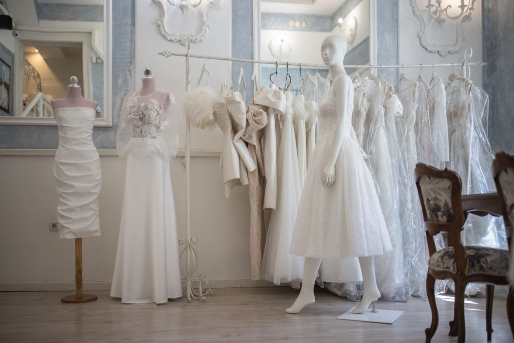 White silk dress