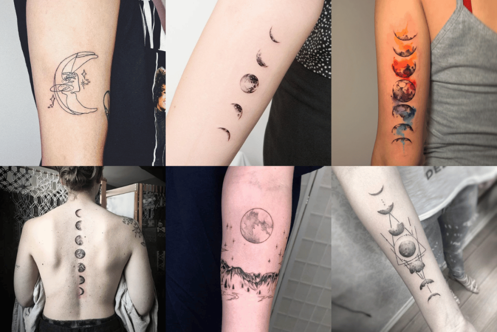 Moon Phases Tattoo Ideas | Embracing Lunar Cycles